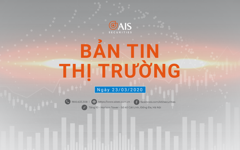 Bản tin thị trường 23/3/2020: VN-Index bốc hơi gần 45 điểm, xuống mức thấp nhất hơn 3 năm