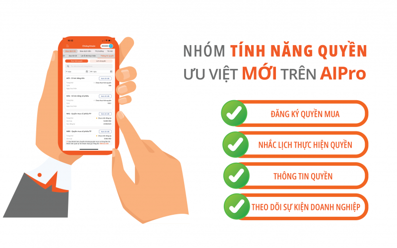 AIS RA MẮT TÍNH NĂNG ĐĂNG KÝ QUYỀN MUA TRÊN AIPRO 