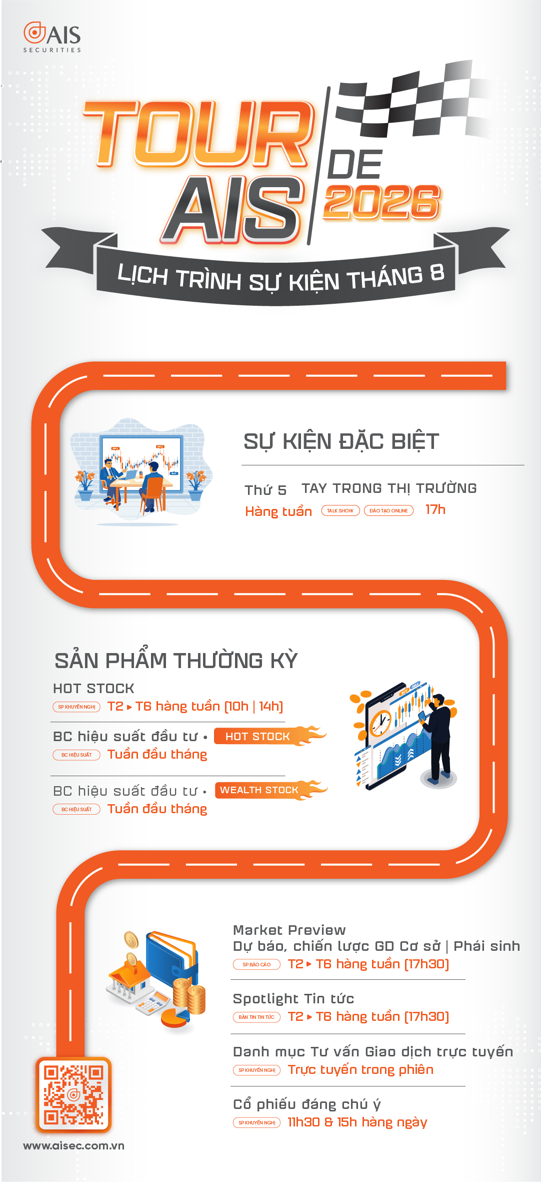 Lịch trình Tour De AIS Tháng 8